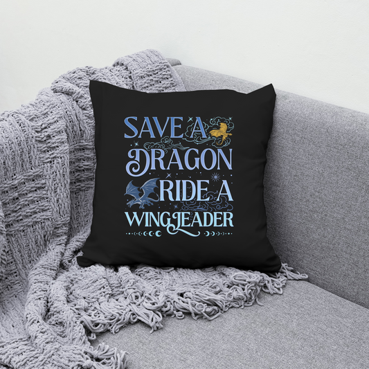 Fourth Wing “Save a dragon” pillow